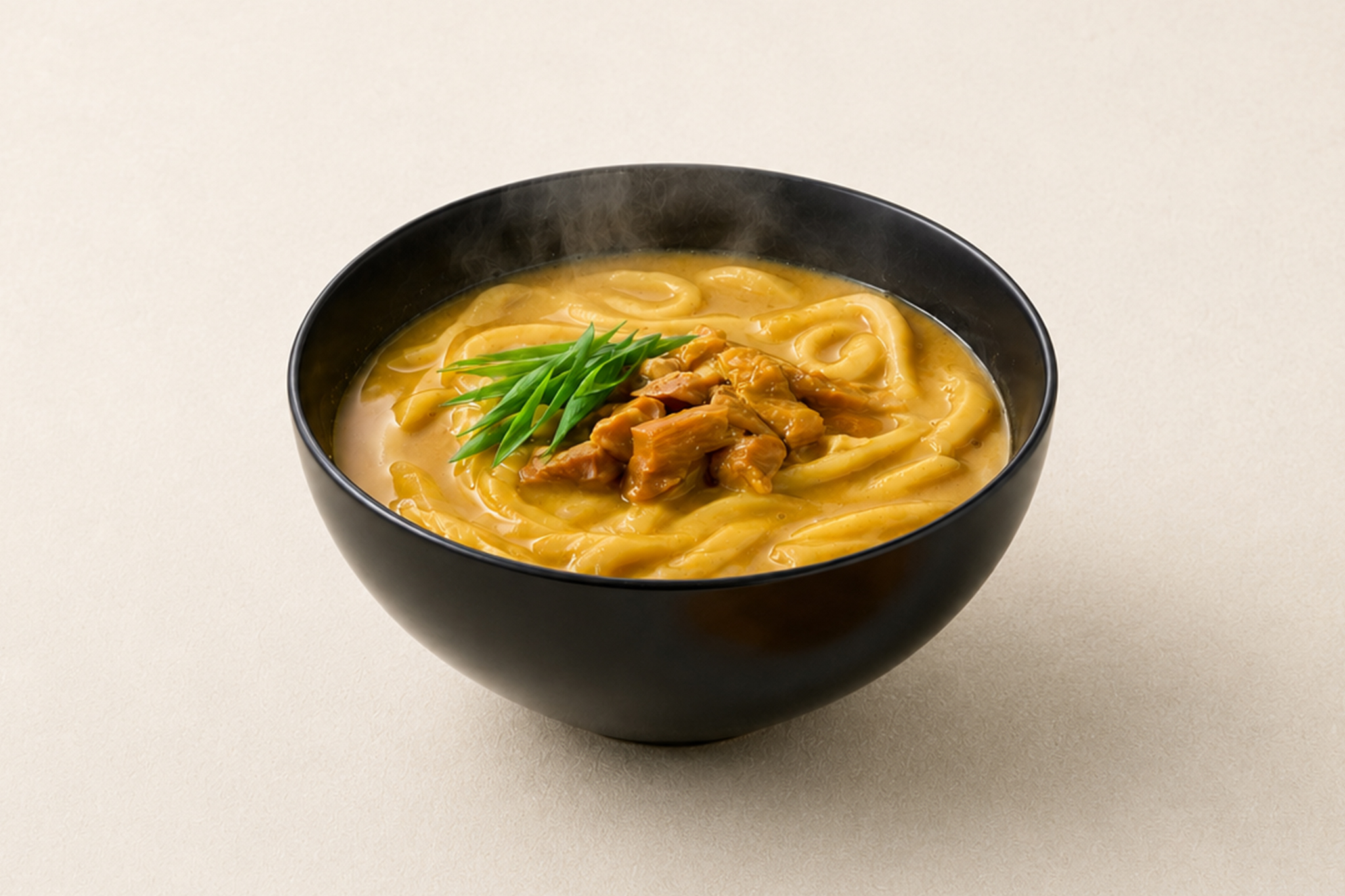 クリーミーカレーうどんの盛り付けイメージ